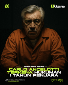 Carlo Ancelotti dijatuhi hukuman 1 tahun penjara karena kasus pajak saat melatih Real Madrid