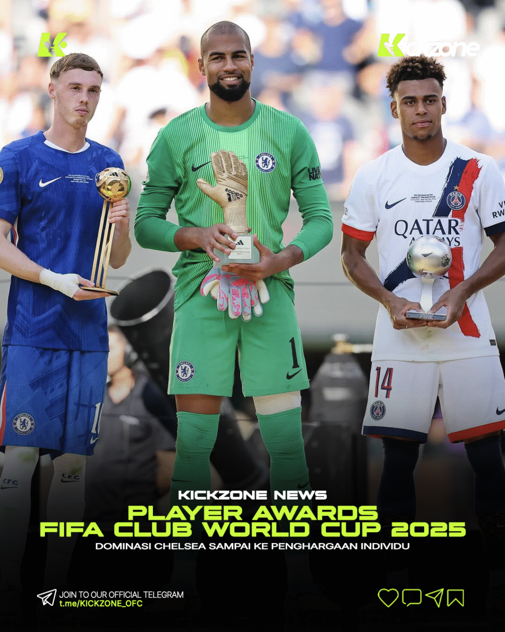 Cole Palmer jadi pemain terbaik Club World Cup 2025, Chelsea dominasi penghargaan