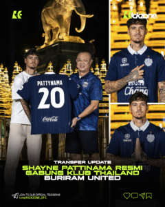 Shayne Pattynama resmi gabung Buriram United untuk musim 2025/2026