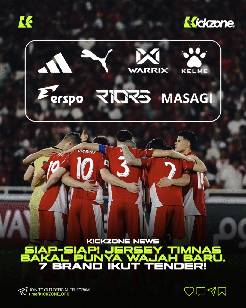 7 brand apparel bersaing untuk jadi pemasok resmi jersey Timnas Indonesia