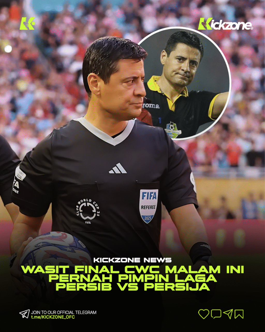 Wasit Alireza Faghani pimpin final FIFA Club World Cup 2025