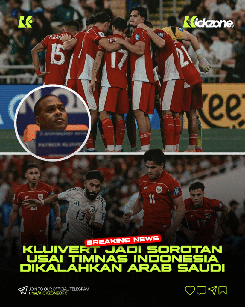 Patrick Kluivert disorot usai Timnas Indonesia kalah 3-2 dari Arab Saudi di kualifikasi Piala Dunia 2026