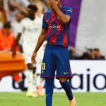 Lamine Yamal tampak frustrasi setelah gagal mencetak gol di laga El Clasico melawan Real Madrid