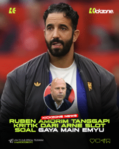 Ruben Amorim cuek terhadap komentar Arne Slot soal gaya bermain Manchester United yang dianggap terlalu bertahan.